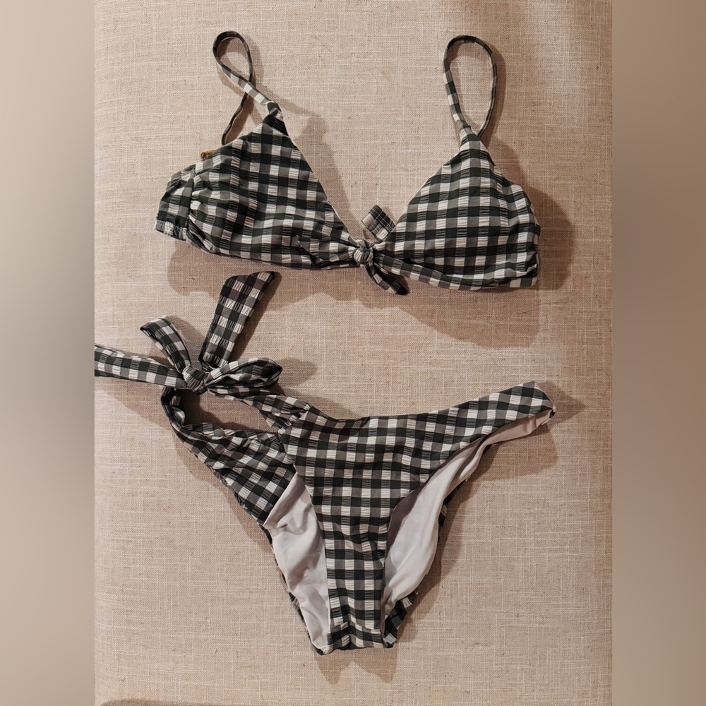 Gianni Bini Black and White Checkered Bikini